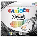 Carioca Carioca, varf flexibil - 1-6mm (tip pensula), 20 culori/cutie, CARIOCA Super Brush