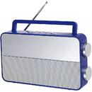 Clip Sonic RA1048B, Radio analogic AM/FM Clip Sonic, port casti , auxiliar 3.5mm, Albastru/Gri