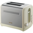 Gorenje T1100CLI Toaster, Power 1100 W, 2 slots, Plastic, Beige