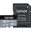 Lexar 64GB Lexar® High-Performance 1066x microSDXC™ UHS-I, up to 160MB/s read 70MB/s write C10 A2 V30 U3