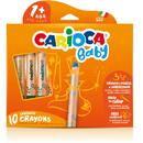 Carioca Creioane colorate CARIOCA Baby 1+, 3 in 1, 10 culori/cutie, ascutitoare inclusa