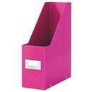 Suport vertical LEITZ WOW Click & Store, pentru documente, carton laminat, A4, roz