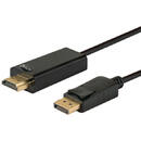 SAVIO Savio CL-56 video cable adapter 1.5 m DisplayPort HDMI Type A (Standard) Black