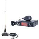 PNI Kit Statie radio CB PNI ESCORT HP 9001 PRO ASQ reglabil, AM-FM, 12V, 4W + Antena CB PNI ML100, 26-30MHz,250W, 100cm, magnet 125mm inclus