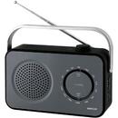 Sencor Radio portabil AM/ FM cauciucat Sencor, 1 W RMS, difuzor 3 inch, Negru