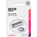 Silicon Power Touch 835, 16GB, USB 2.0, Silver