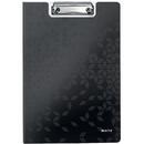 Clipboard LEITZ WOW, dublu, polyfoam, A4, 100 coli, negru