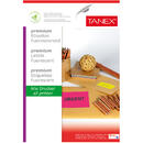 Tanex Etichete color autoadezive, 24/A4, 64 x 34mm, 25 coli/top, TANEX - rosu fluorescent