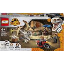 LEGO Jurassic World - Dinozaur Atrociraptor: Urmărirea cu motocicleta 76945, 169 piese