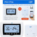 PNI Termostat inteligent PNI CT36 fara fir, cu WiFi, control prin Internet, pentru centrale termice, APP TuyaSmart