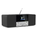 DIGITRADIO 3 VOICE, DAB + si FM, Bluetooth, Port USB, CD drive, Asistent voce, 10 W, Negru/Argintiu