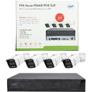 Kit supraveghere video PNI House IPMAX POE 3LR, NVR cu 4 porturi POE si 10 in retea, ONVIF si 4 camere cu IP 3MP, de exterior, Power over Ethernet, detectie chip, detectie miscare, 4 cabluri, alimentator, mouse