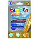 Carioca Creioane tempera metalizate, lavabile, 6 culori/cutie, CARIOCA Temperello Metallic
