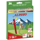 Alpino Creioane colorate, cutie carton, 36 culori/set, ALPINO