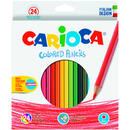 Creioane colorate CARIOCA, hexagonale, 24 culori/cutie
