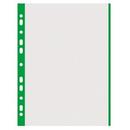 DONAU Folie protectie transparenta, cu margine color, 40 microni, 100 folii/set, DONAU - margine verde