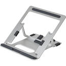 Aluminum portable laptop stand POUT EYES 3 ANGLE silver