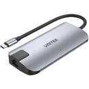 UNITEK UNITEK uHUB P5+ USB 2.0 Type-C 10000 Mbit/s Black, Grey