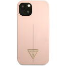 Guess Husa Silicon Line Triangle iPhone 13 Roz