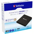 DVD-RW extern Verbatim Slim-line USB3.2 Gen 1, USB-C, BLACK