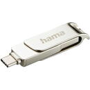 Hama "C-Rotate Pro" USB Stick, USB-C 3.1/3.0, 128GB, 90MB/s, silver