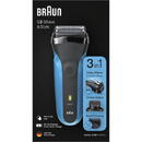 Braun Braun Shaver Series 3 - 310BT Aparat barbierit, 45 min, Lavabil, Negru/Albastru