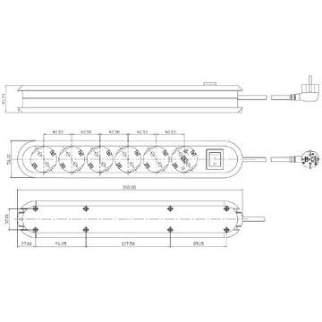 Prelungitor Bachmann 381.252K Schuko  5m