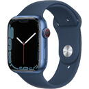 Apple Watch Series 7 GPS + Cellular 41mm Blue Aluminium Case with Sport Band - Abyss Blue