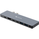 DS-8 Multiport Docking Station with 8 port Aluminium alloy, Space gray