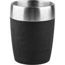 Emsa Emsa TRAVEL CUP thermal mug (black/stainless steel, 0.2 liters)