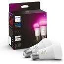 Philips Hue E27 double pack 2x570lm 60W - White & Col. Amb.