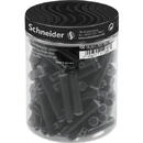 Schneider Patroane SCHNEIDER, 100buc/borcan cu capac plastic - cerneala neagra