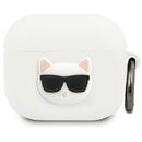 Karl Lagerfeld Karl Lagerfeld Husa Silicon Choupette Airpods 3 Alb