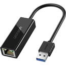 UGREEN ADAPTOR RETEA Ugreen, "CR111" USB to Gigabit LAN Adapter, LED, negru "20256" (include TV 0.18lei) - 6957303822560