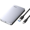 UGREEN RACK extern Ugreen, "CM300" pt HDD si SSD SATA 2.5" conectare USB 3.1 Gen2 max 6 Gbps, cablu inclus USB to USB Type-C, aluminiu, gri "70498" (include TV 0.8lei) - 6957303874989
