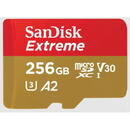 SanDisk microSDXC SanDisk by WD Extreme 256GB, Class 10, UHS-I U3, V30, A2 + Adaptor SD