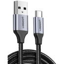 UGREEN Nickel-plated USB-C cable QC3.0 UGREEN 1m with aluminium plug (Black)