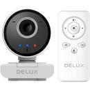 Smart Webcam with Tracking and Built-in Microphone Delux DC07 (White) 2MP 1920x1080p