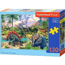 Puzzle Dinozaury przy wulkanach 120 elementów (30615676)