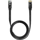 Ethernet RJ45, 1Gbps, 2m network cable black