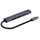 ORICO HUB USB-C 3X USB-A, MICROSD READER, 5 GBPS