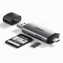 UGREEN UGREEN USB + USB-C Adapter Card Reader SD + microSD (gray)