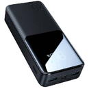 JOYROOM JR-QP192 20000 mAh, 22.5W, 4 Porturi, Display LED, Cablu USB-C inclus, Negru