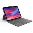 Logitech Combo Touch cu tastatura pentru iPad 10th gen, Layout UK, Oxford Grey