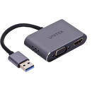 UNITEK UNITEK ADAPTER USB-A - HDMI & VGA, FULL HD, M/F