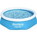 BESTWAY Bestway Fast Set above ground pool, 244cm x 61cm, swimming pool (blue/light blue)