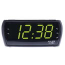 Adler Radio ceas cu alarma, display LED generos 16 cm, iluminare verde relaxant