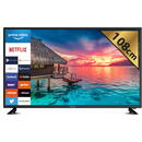 DYON Smart 43 XT 108 cm (43 inch) TV (Full-HD Smart TV, HD Triple Tuner (DVB-C / -S2 / -T2), Prime Video, Netflix & HbbTV) negru