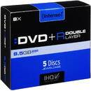 DVD+DL 8x JC 8,5GB Intenso 5 pieces