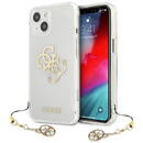 Guess GUHCP13SKS4GGO iPhone 13 mini 5.4" Transparent hardcase 4G Gold Charms Collection